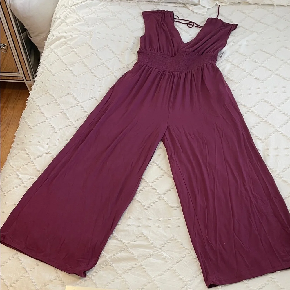 Old Navy Burgundy Jumpsuit nwt large tall